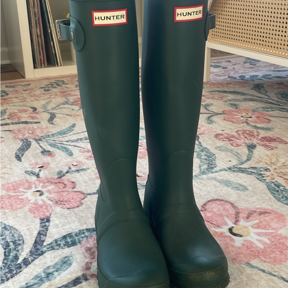 Hunter Green Rain Boots
